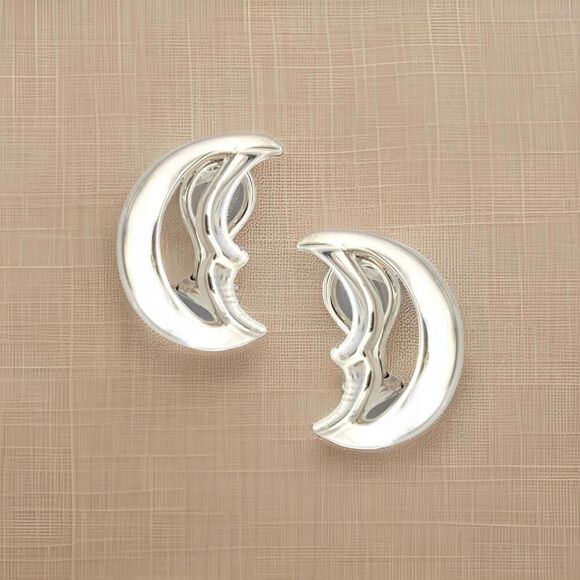 Tiffany & Co. Jewelry - Tiffany & Co Estate Moon Omega Back Earrings by Paloma Picasso Silver TIF797